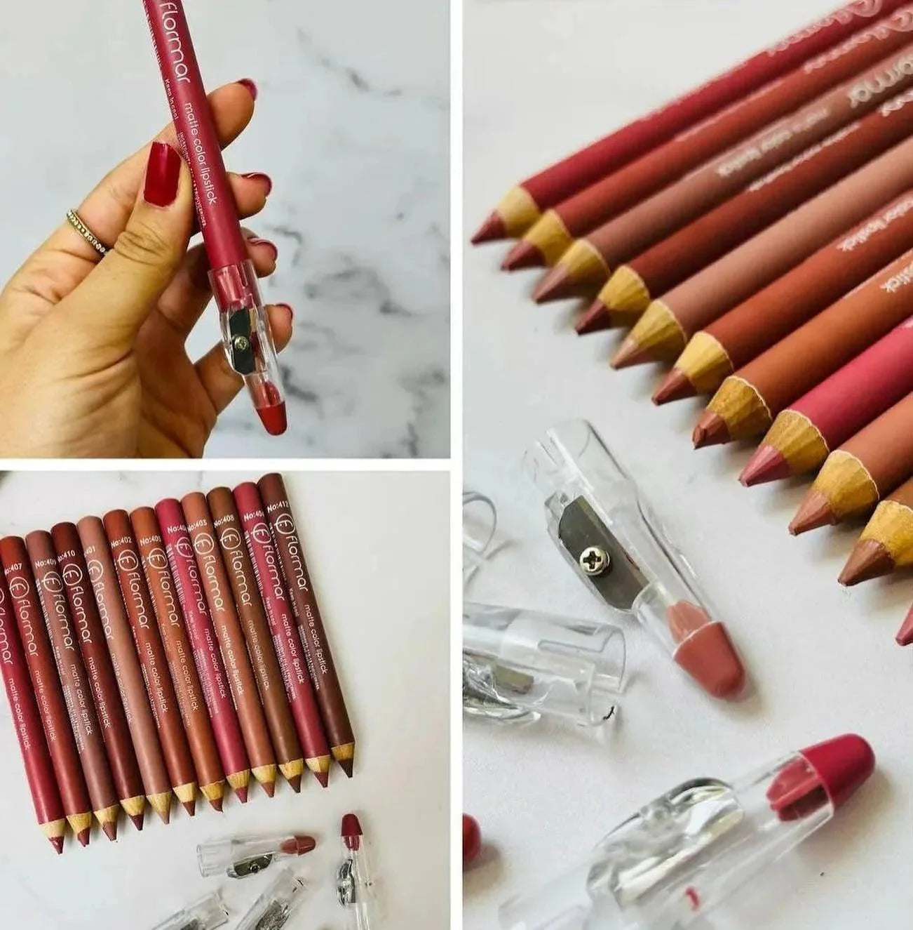 FLORMAR MATTE LIPSTICK PENCIL (Pack of 12Pcs)