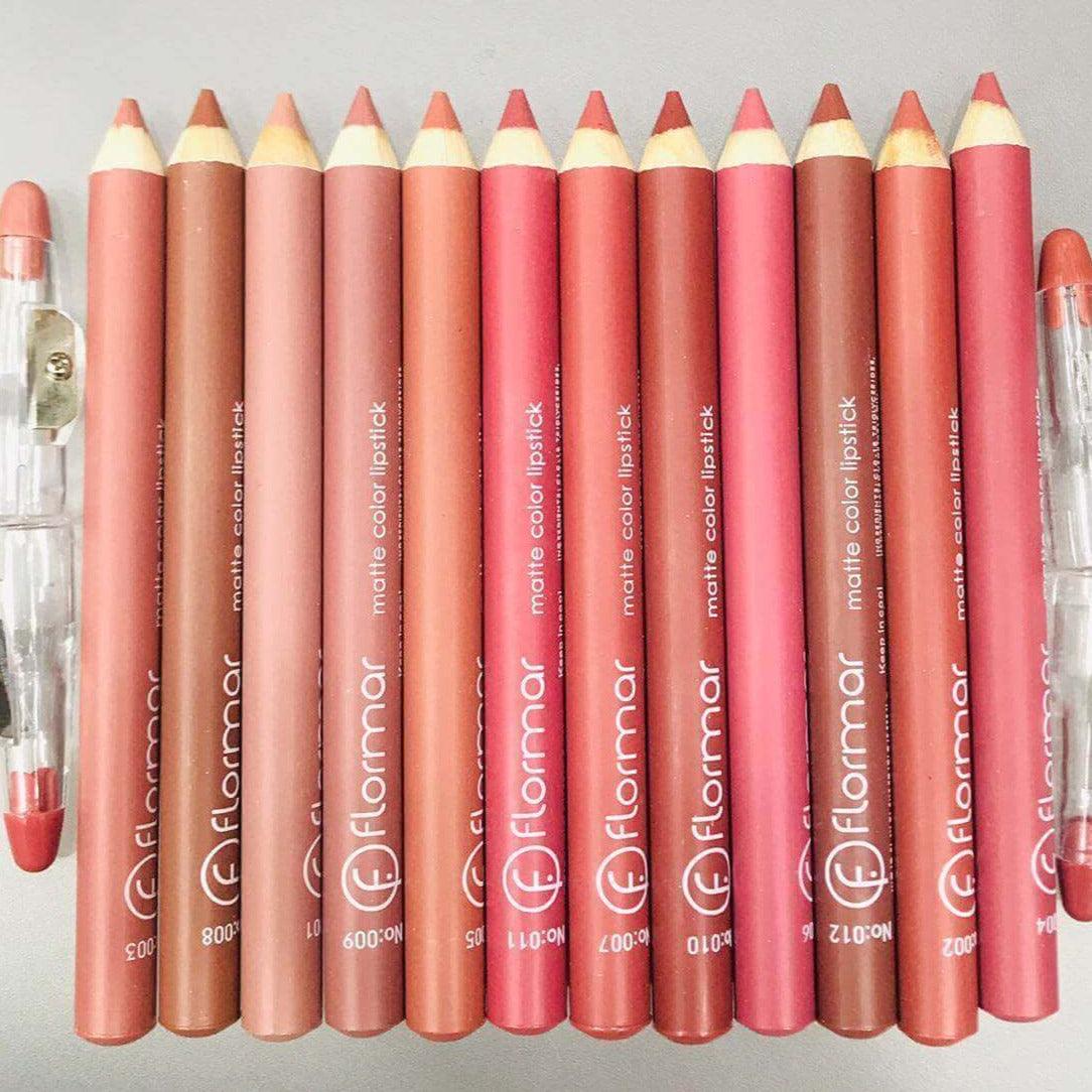 FLORMAR MATTE LIPSTICK PENCIL (Pack of 12Pcs)