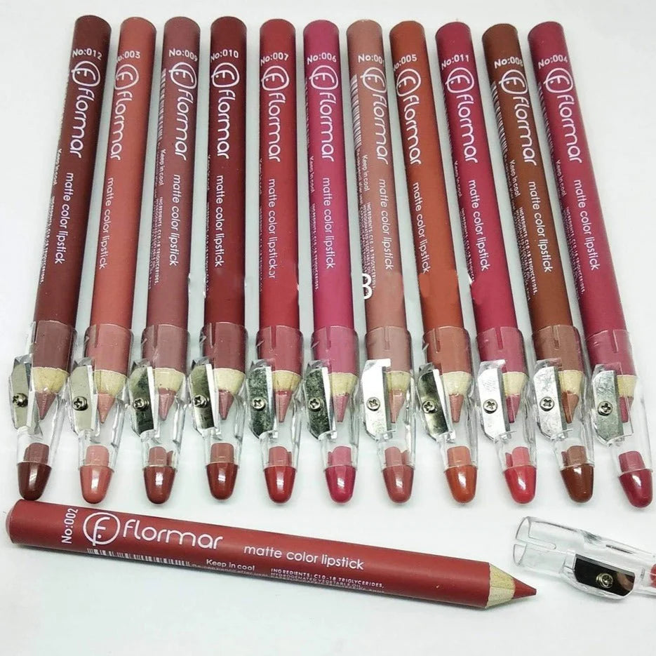 FLORMAR MATTE LIPSTICK PENCIL (Pack of 12Pcs)